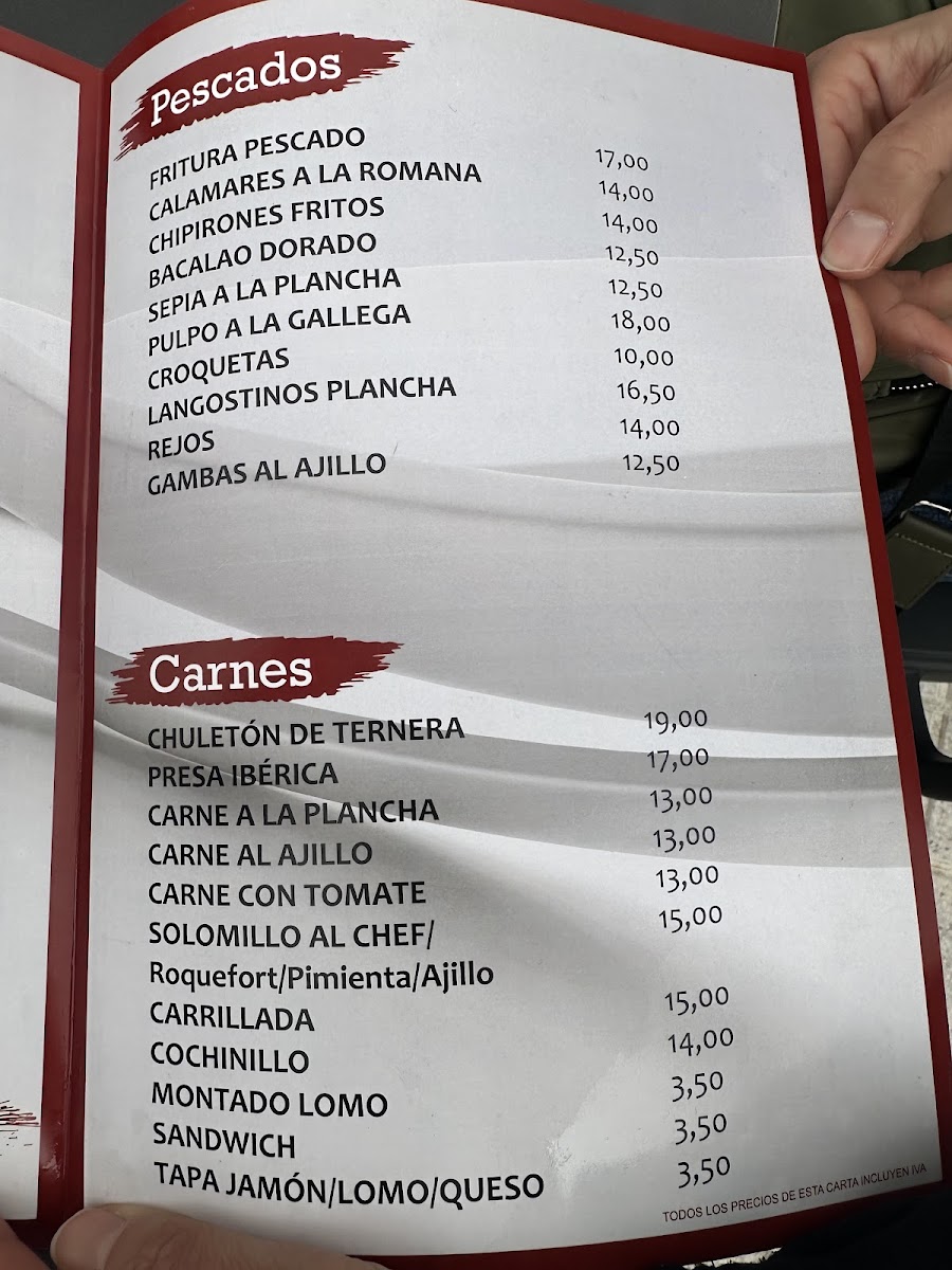 Restaurante San José Menu - Image 1